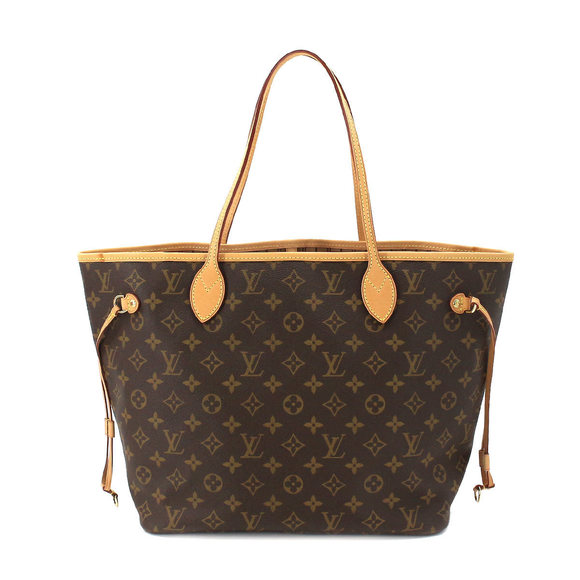 Louis Vuitton Monogram Neverfull MM Tote Bag Brown Beige - Picture 2 of 9